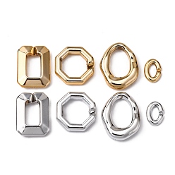 (52) Непрозрачная лаванда 144шт 8 стиль ccb пластиковые соединительные кольца, разъемы для быстрой связи, овал и восьмиугольник, кольцо и прямоугольник, для изготовления ювелирных крестиков, разноцветные, 18 шт / стиль, 144 шт / комплект