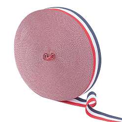 Разноцветный Плоские полосатые ленты из полиэстера в крупный рубчик, швейные принадлежности для одежды, красочный, 25 мм