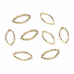 Real 24K Gold Plated Brass Linking Rings, Long-Lasting Plated, Cadmium Free & Lead Free, Horse Eye, Real 24K Gold Plated, 10x5x1mm, Inner Diameter: 8x3.5mm