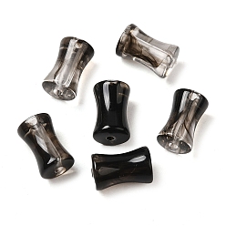 Черный Прозрачные акриловые бусины с эффектом градиента, бамбук совместное, чёрные, 12.5x7.5 мм, отверстие : 1.8 мм, 1020 шт / 500 г