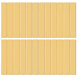 Raw(Unplated) 30Pcs H62 Brass Sheets, Rectangle, Raw(Unplated), 38x6x1mm