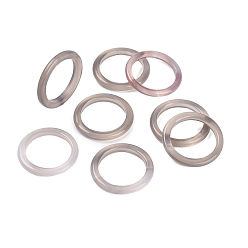 Темно-Серый Кольца из натурального агата, окрашенного и нагретого, для женщин, темно-серый, 2.5~3 мм, внутренний диаметр: 17~18 мм