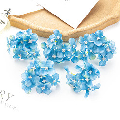 Темно-Голубой Цветочные украшения из ткани, искусственный цветок, для украшения свадебного дома, глубокое синее небо, 80x50 мм