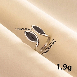 Черный 304 женские манжеты с открытым глазом и эмалью из нержавеющей стали, цвет нержавеющей стали, чёрные, внутренний диаметр: 17 мм