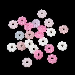 (52) Непрозрачная лаванда Пластиковые шарики, имитация желе, цветок, разноцветные, 8.5x4 мм, отверстие : 2.5 мм, Около 4545 шт / 500 г