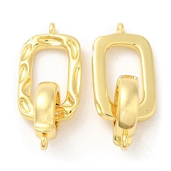 Настоящее золото 18K Латунная рейка, подвеска навесная навесная, долговечный, прямоугольные, реальный 18 k позолоченный, 28 мм, отверстие : 1.2 мм