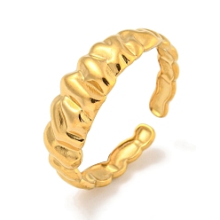 Настоящее золото 18K Ионное покрытие (ip) 304 открытая манжета из нержавеющей стали для женщин, реальный 18 k позолоченный, регулируемый