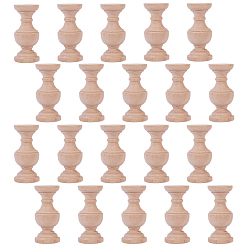BurlyWood Rubber Wood Support, Ornate Wall Accent for Home & Furniture Decoration, BurlyWood, 60x27.5mm