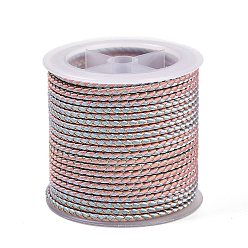 Pink 11м полиэстеровый плетеный шнур с хлопковой сердцевиной, розовые, 2.5 мм, около 10.0465 ярдов (11 м) / рулон