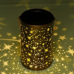 Звезда Солнечные фонари уличные подвесные фонари, полый железный фонарь для наружного декора, Водонепроницаемый светодиодный декоративный садовый светильник для патио и двора, звезда, 120x120x215 мм