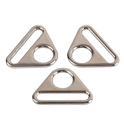 Платина Регулируемый треугольник из сплава с поворотными зажимами, d кольцевые пряжки, платина, 34 мм, Внутренние размеры: 38 mm