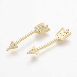 Золотой Латунные микро проложить кубических ссылки циркония, без кадмия и без свинца, стрелка, золотые, 34.2 мм
