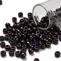 (85) Metallic Iris Purple Тохо 3/0 круглые бусины, японский бисер, (85) пурпурный металлический ирис, 5 мм, отверстие : 1.5 мм, Около 60 шт / 10 г