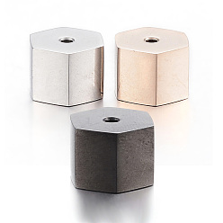 (52) Непрозрачная лаванда 304 из нержавеющей стали бусы, шестиугольник, разноцветные, 9x8x6 мм, отверстие : 1.2 мм