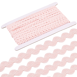 Pink 25ярдов полиамидной нити ленты, для аксессуаров для одежды, с картой дисплея 1pc картона, розовые, 3/8 дюйм (10 мм)