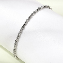 Нержавеющая Сталь Цвет 304 женские браслеты-цепочки из нержавеющей стали, цвет нержавеющей стали, 6.69 дюйм (17 см)