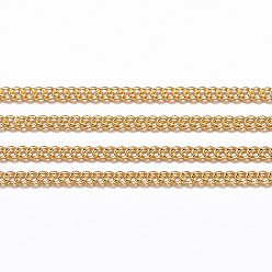 Золотой Ионное покрытие (ip) 304 витые цепи из нержавеющей стали, бордюрные цепи, пайки, с катушкой, золотые, 1.2x1.1x0.3 мм, около 32.8 футов (10 м) / рулон