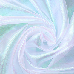 Белый Лазерная полиэфирная сетчатая ткань, для украшения сценического костюма, белые, 152x0.01 см, 3м/лист