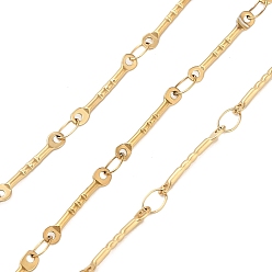 Настоящее золото 18K 304 цепи из нержавеющей стали панель ссылок, пайки, ионное покрытие (ip), с катушкой, реальный 18 k позолоченный, 12.5x2.5x1 мм, около 32.81 футов (10 м) / рулон