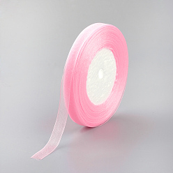 Pink Ленты из органзы, широкая лента для украшения на свадьбе, розовые, 1 дюйм (25 мм), 250yards (228.6т)