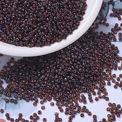 (RR4502) Прозрачный Темный Топазовый Пикассо Миюки круглые бусины рокайль, японский бисер, 11/0, (rr 4502) прозрачный темный топаз Пикассо, 11/0, 2x1.3 мм, Отверстие : 0.8 мм , около 5500 шт / 50 г