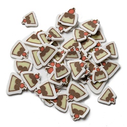 Light Yellow Handmade Polymer Clay Cabochons, Polymer Clay Slices for Nail Art & Phone Cases, Cake, Light Yellow, 9x10x2mm, about 2631pcs/500g