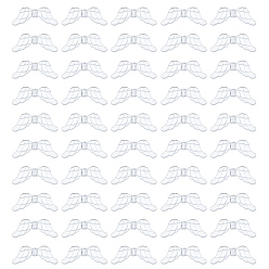 Прозрачный 100g прозрачные акриловые бусины, крыло, прозрачные, 29x12x3.5 мм, отверстие : 1.8 мм