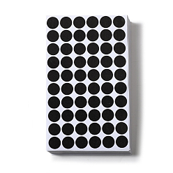 Черный Точечные клейкие бумажные наклейки, для скрапбукинга, дневник, планировщик, конверт и блокноты, круглые, чёрные, 15 мм, 60шт / лист, 68 простыни / мешок, 4080 шт / пакет
