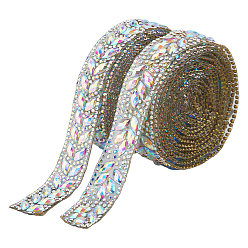 (52) Непрозрачная лаванда 4рулоны 2цветная смола, стразы для горячей фиксации, лошадиный глаз , термоклей на спине, горный хрусталь, аксессуары для костюма, разноцветные, 20x2.5 мм, 2 валки / цвет