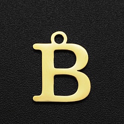 Letter B 201 прелести нержавеющей стали, лазерная резка, буквы, золотые, letter.b, 12x9.5x1 мм, отверстие : 1.5 мм