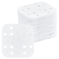 Белый 30 шт. ватные диски для духов, Салфетки, прямоугольные, белые, 5.3x4.9x0.3 см, отверстие : 5 мм