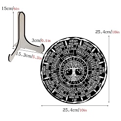 Tree of Life Календарь на деревянном колесе, деревянная витрина, черный держатель подставка, стеллаж для хранения маятников в деревенском стиле, ведьма, древо жизни, 254 мм