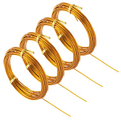 (932FM) Темно-синий аква-матовый с подкладкой 4 прокатывает круглую алюминиевую проволоку, гибкая металлическая проволока, для поделок и поделок, темно-золотистые, 15 датчик, 1.5 мм, 5 м / рулон (16.4 фут / рулон)