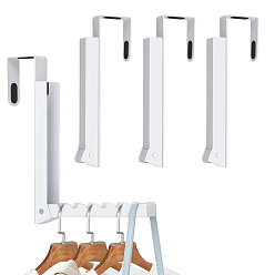 Белый 4шт. железные крючки-вешалки, декоративный органайзер для входной двери, белые, 200x23.5x73 мм