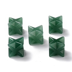 Зеленый Авантюрин Натуральный зеленый авантюрин, скульптура, целебный кристалл, звездный орнамент меркаба, украшение домашнего офиса, 20x20x20 мм