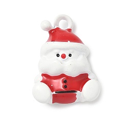Santa Claus Подвески из эмали и сплава, Рождество, Дед Мороз, 18x13.5x6 мм, отверстие : 1.8 мм