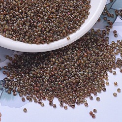 (RR4505) Прозрачный Светлый Дымчатый Топазовый Пикассо Миюки круглые бусины рокайль, японский бисер, 11/0, (rr 4505) прозрачный светлый дымный топаз пикассо, 11/0, 2x1.3 мм, Отверстие : 0.8 мм , около 5500 шт / 50 г