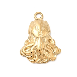 Squid 304 подвески из нержавеющей стали, коллекция океана, ионное покрытие (ip), кальмар, 24x18x4 мм, отверстие : 2 мм