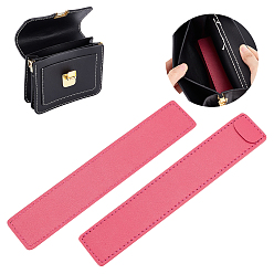 Бледно-фиолетовый Красный Формирователи дна сумки из коровьей кожи, прямоугольные, бледно-фиолетовый красный, 18.2x3.3x0.45 см