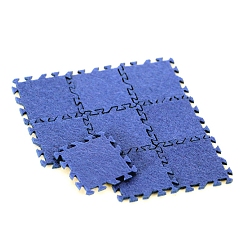 Васильковый 9 шт. тканевые мини-коврики для сращивания, детские ковры, аксессуары для домашнего кукольного домика с микро-ландшафтом, притворяясь опорными украшениями, васильковый, 35x35x2 мм