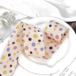 Сливовый Повязки на голову из ткани с шелковой лентой в горошек, слива, 40~42 мм