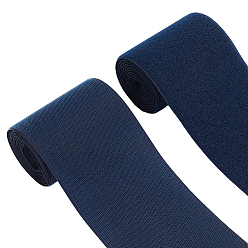 Marine Blue 2 Rolls Nylon & Blended Magic Tapes, Fastener Hook Side, Clothes Accessories, Marine Blue, 115mm, 2m/roll