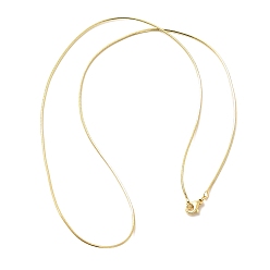 Настоящее золото 18K 1мм стойка покрытие латунь квадратные змеиные цепи ожерелья для женщин мужчин, без кадмия и без свинца, 901 застежка из нержавеющей стали, долговечный, реальный 18 k позолоченный, 23.62 дюйм (60 см)