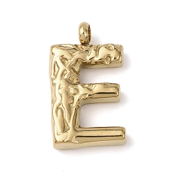 Letter E 304 подвески из нержавеющей стали, письмена, ионное покрытие (ip), Письмо E, 21.5x12.5x4.5 мм, отверстие : 2.5 мм