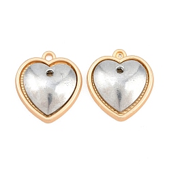 Сердце Сеттинги для кулона(кабошонов), сплав, с крышками, платиной и золотом, сердце, 21x18.5x4 мм, отверстие : 1.8 мм, Размер лотка: 16.5x16 мм