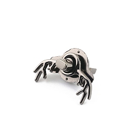 Черный Цвет Металла Застежки-защелки для деревянных ящиков из цинкового сплава, шкатулка застежка, металлический черный , 25x40x15 мм