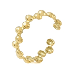 Oval 304 открытые манжеты из нержавеющей стали для женщин, реальный 18 k позолоченный, овальные, 5.5 мм, внутренний диаметр: регулируемый