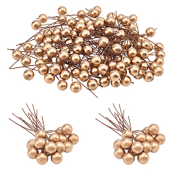 (932FM) Темно-синий аква-матовый с подкладкой 200шт. пластиковые имитации ягод, симуляция фруктов, для украшения дома к Рождеству, темно-золотистые, 65x10 мм