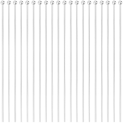 Посеребрённый 1 установить латунные штифты с ушком, 925 серебро покрытием, 22 датчик, 50.5x1.8 мм