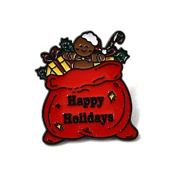 Bag Рождественские эмалевые булавки, булавки для лацканов из сплава для одежды рюкзака, чёрные, пакет, 29x26 мм